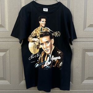 Vintage 1996 Rock Elvis Presley Men’s Tennessee River Gold T-Shirt Size Large